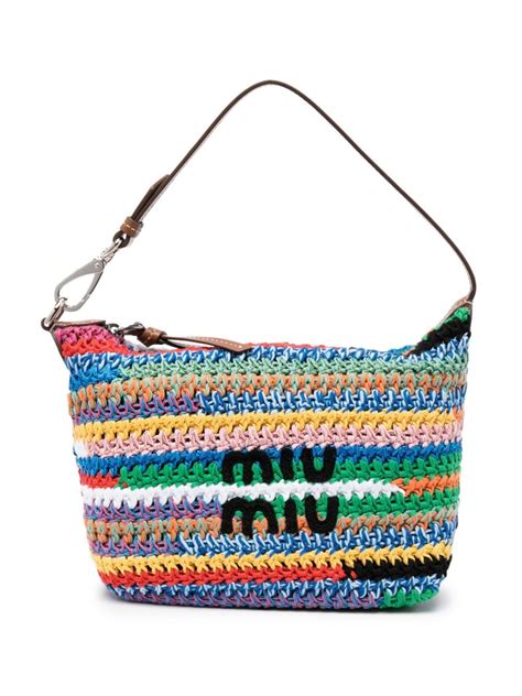 miu miu striped bag|miu miu crochet bag.